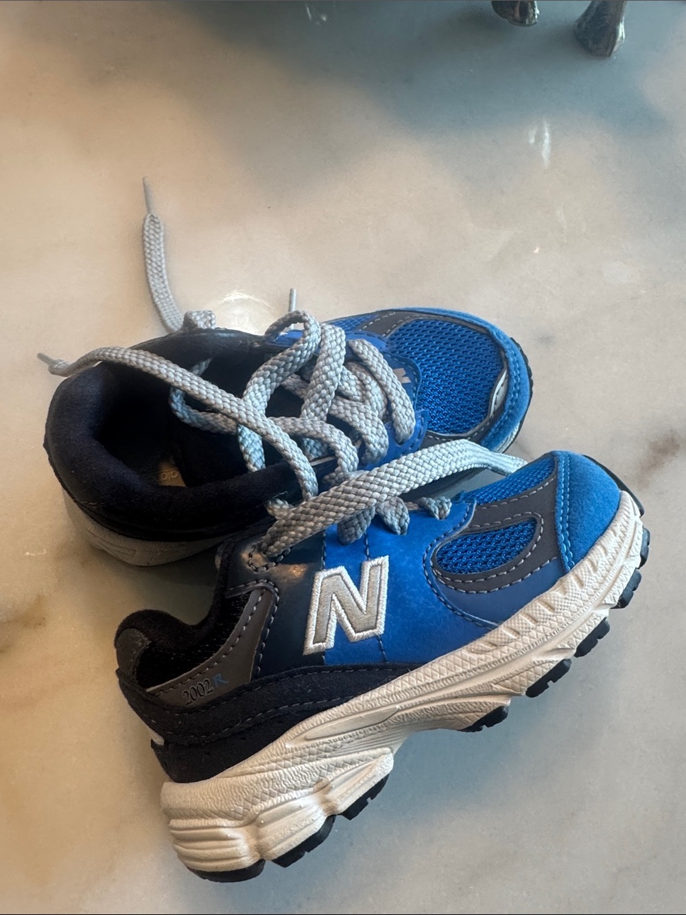 New Balance Kids Blue and Gray Athletic Sneakers